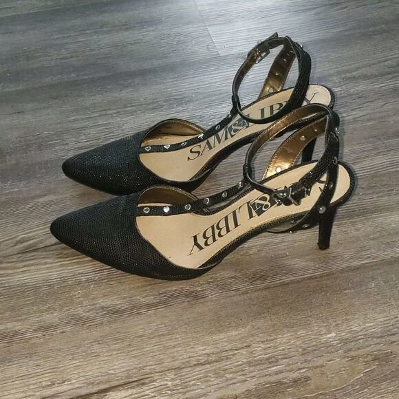 Sam & Libby black heels Sz 9 NWOT - Picture 3 of 7